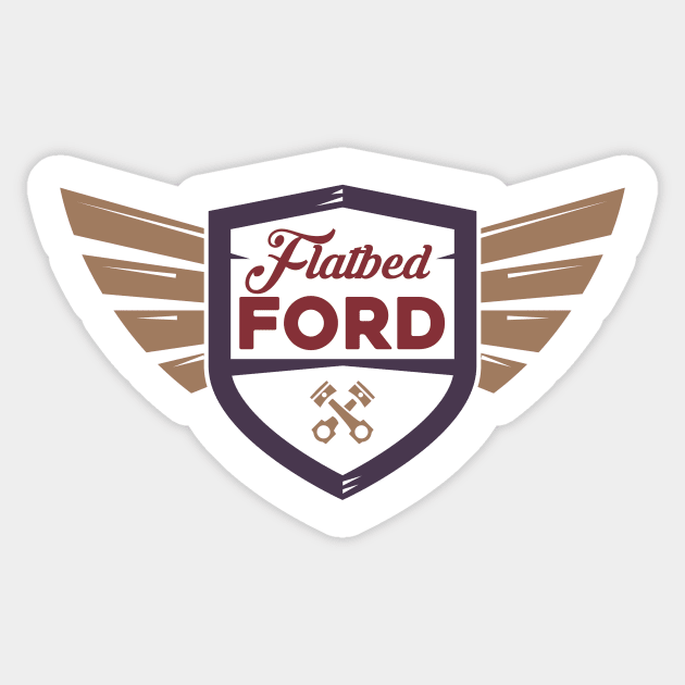 Flatbed Ford Logo Shirt Sticker by Mgillespie02134